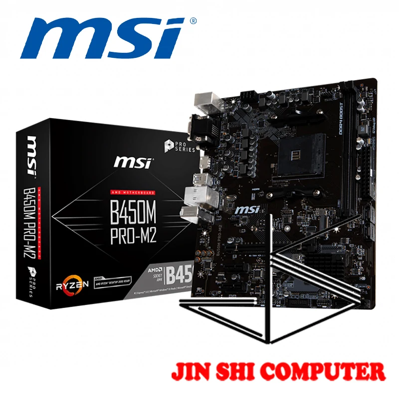 

NEW MSI B450M PRO-M2 Socket AM4 Supports DDR4-3466+(OC) Memory Turbo M.2 USB 3.1 Gen1 & LAN