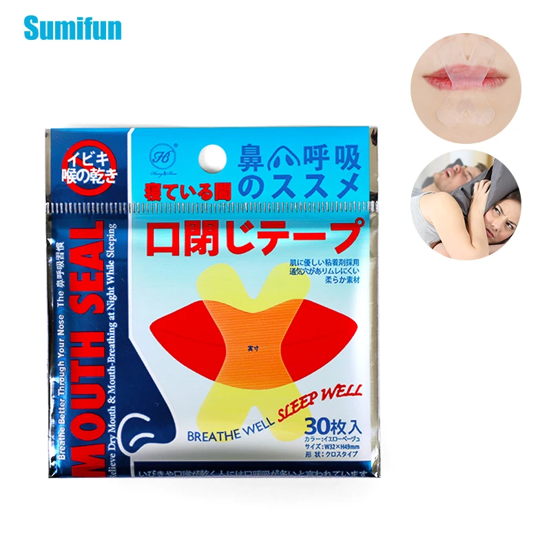 

30Pcs/bag Anti Snore Sticker Anti-snoring Tape Nasal Lip Paste Stickers Sleeping Less Mouth Breathing Adult Children Health Care