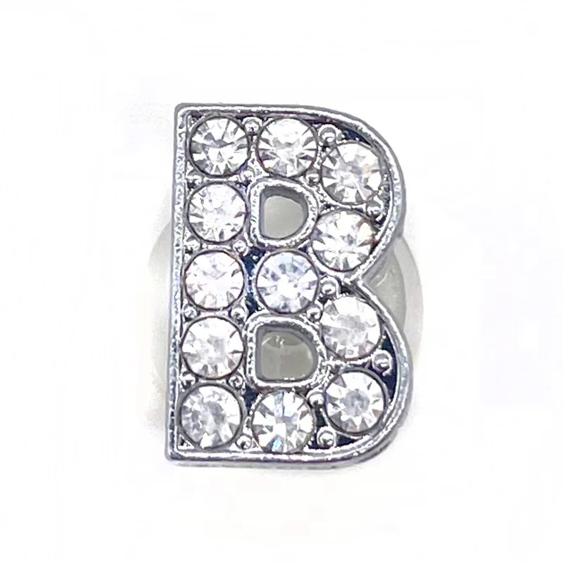 New 1pcs Crystal Metal shoe Charms letter Jewelry Croc shoe Accessories Clog Shoe Buckle Decoration for women’s Croc jibz gift