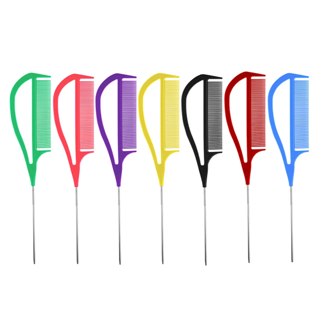 Гребень для парикмахеров металлическая заколка-гребень хвоста крысиного 7