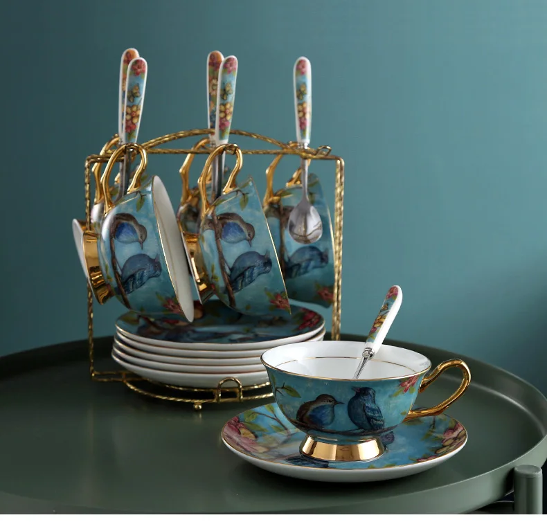 Набор керамических кофейных чашек эспрессо многоразовые фарфоровые винтажные