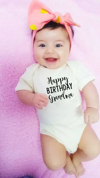 Боди унисекс с надписью «Happy Birthday» для маленьких мальчиков и девочек; хлопок; милые вечерние костюмы для малышей; модная одежда