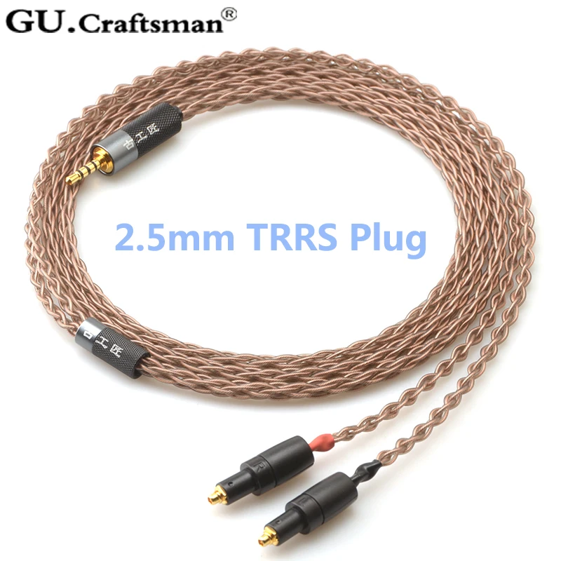 GUcraftsman 6N OCC медь для SHURE SRH1440 SRH1540 SRH1840 4Pin XLR 2 5 мм/4 4 мм балансировочный кабель