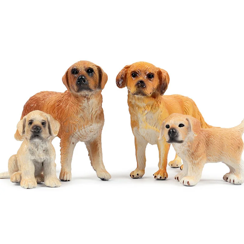 Small Size Golden Retriever Animal Figure Collectible Toys Dog Action Figures Kids Plastic Cement | Игрушки и хобби