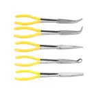 11 дюймов очень длинноносые плоскогубцы прямые человеческие волосы для наращивания, набор с изогнутым кончиком механического оборудования ручной инструмент длинноносые плоскогубцы