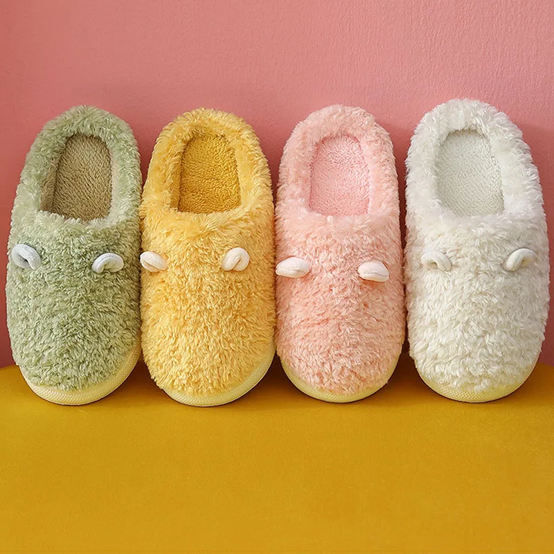 2021 мягкие пушистые меховые зимние домашние плюшевые тапочки женские милые
