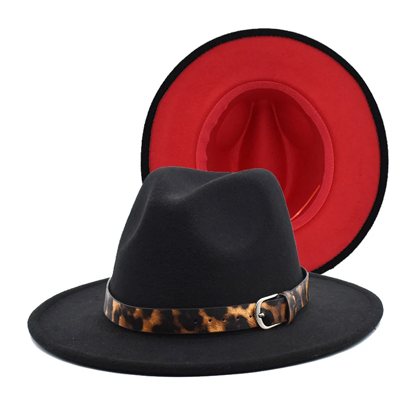 Elegant Lady's Black Bowler Hat Hat Spring And Autumn Imitation Wool Hat Outdoor Travel Hat Jazz Hat Male Panama Hat F54