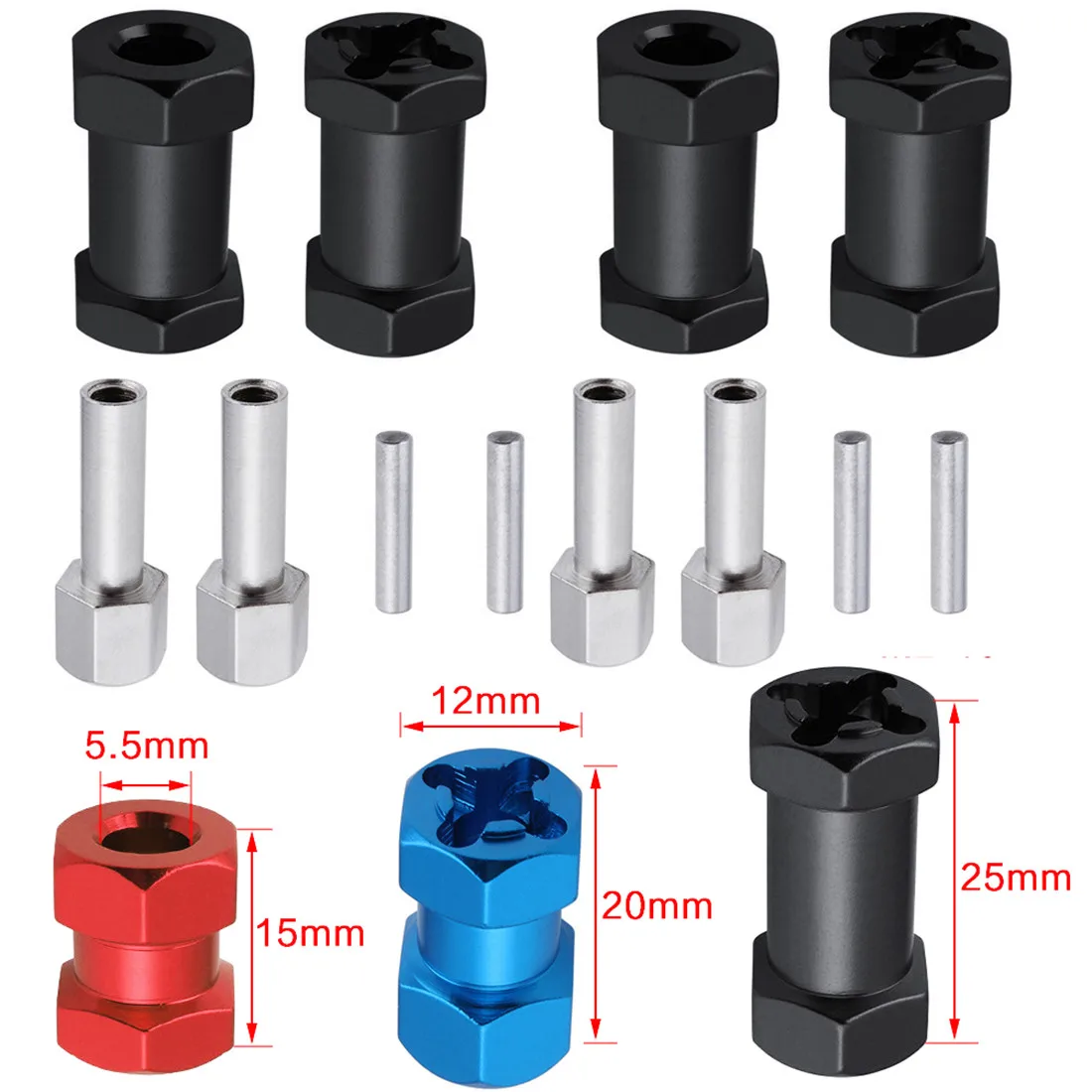 4 шт алюминиевый rc автомобиль 12