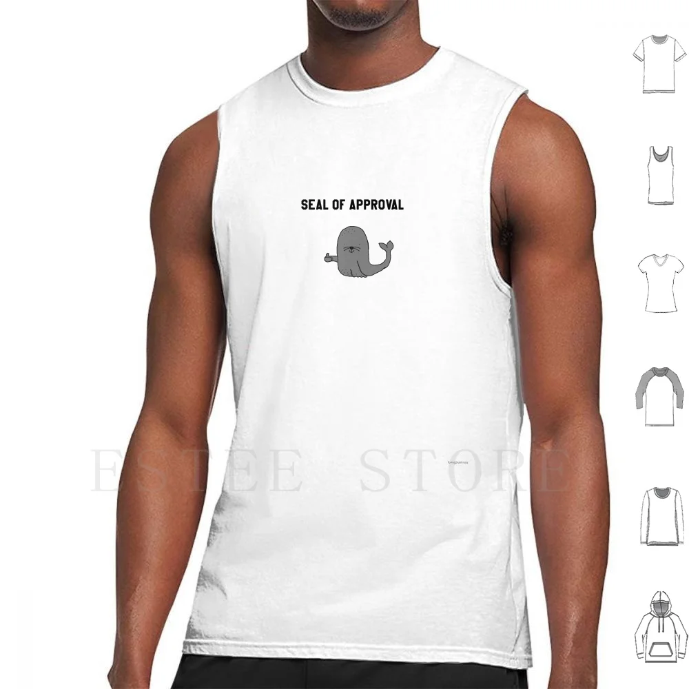 

Seal Of Approval Tank Tops Vest Cotton Sea Of Approval Seals Approval Play On Words Animals Cute Lovey Grey Thumbs Up