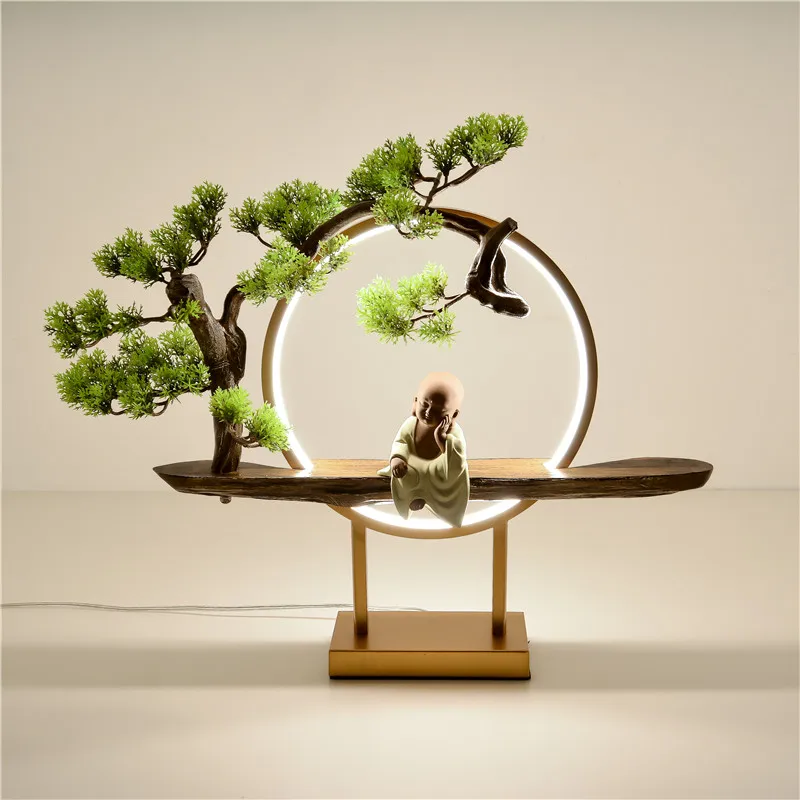 Светодиодная настольная лампа OUFULA из смолы для современного офиса креативное