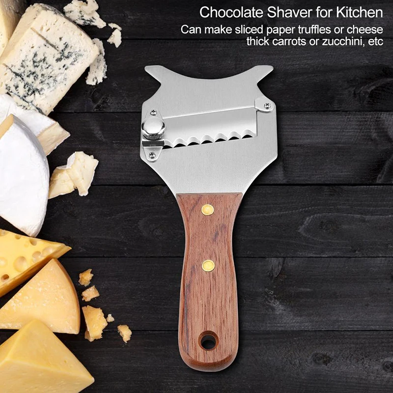 

Stainless Steel Truffle Cheese Knife Slicer Adjustable Blade Chocolate Shaver Wavy Dessert Cutter Knife For Kitchen Gadget Tools