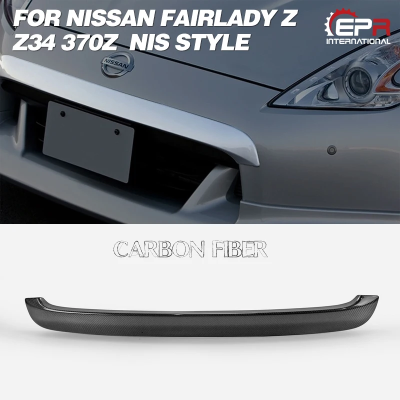 Обшивка бампера для Nissan Z34 2009 + NIS Стиль углеродного волокна передний бампер нос