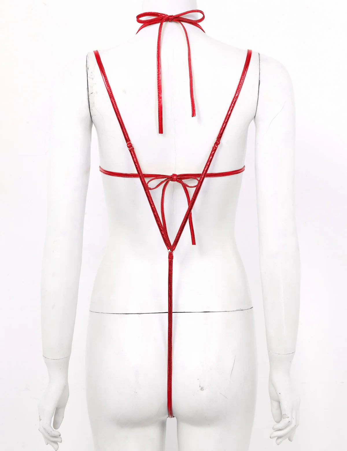 Женское Эротическое блестящее металлическое мини микро бикини обтягивающее