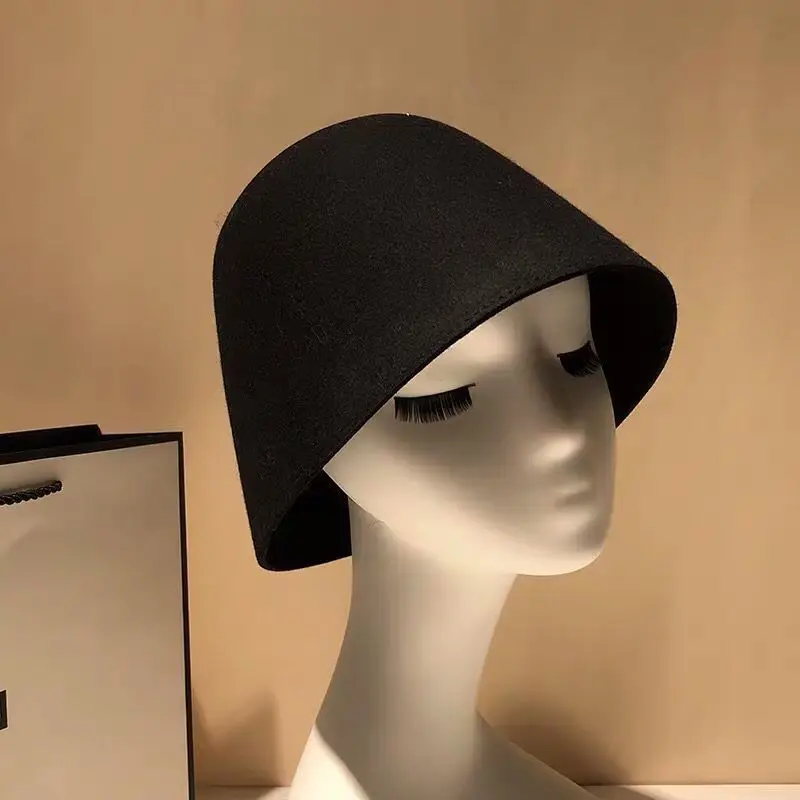 Новинка, женские зимние маленькие горшки, шапка, теплый день, Джокер, маленький дизайн, восстанавливающая древний стиль, шапка для рыбаков, Женская шерстяная шапка, капелуш Дамский