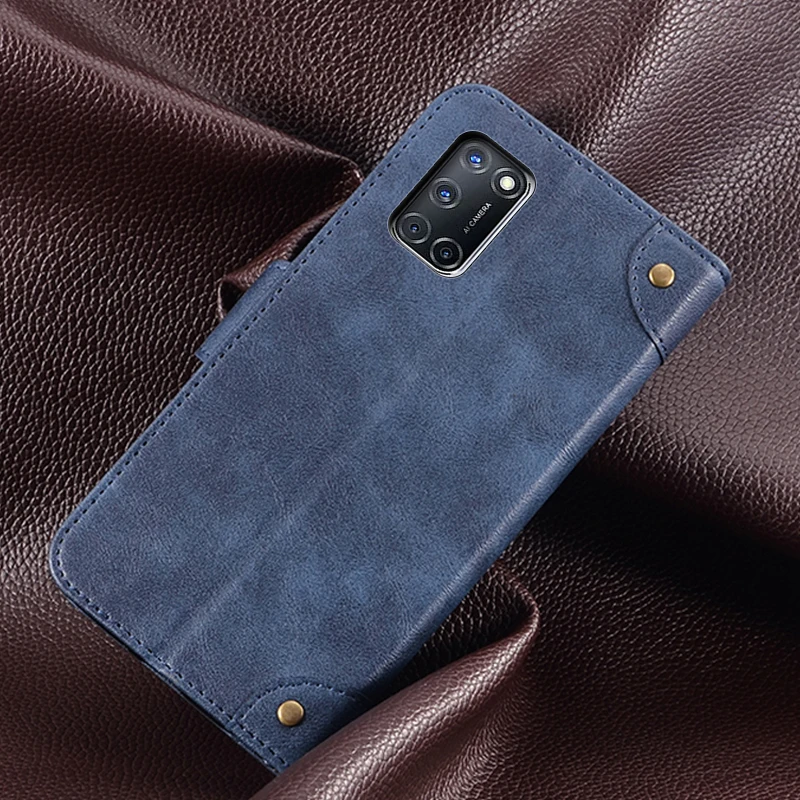 

flip case for OPPO A52 book phone case pu leather Magnetic shockproof back bumper cover on PDAM10/CPH2069/A72 360 shell cover