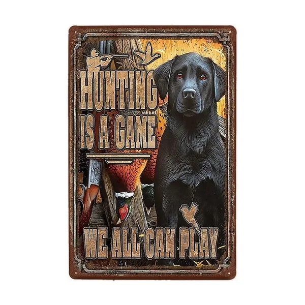 

Hunting Vintage Poster Shabby Hunter Guns Retro Metal Tin Signs Hunt Plaque Tavern Home Decor Art