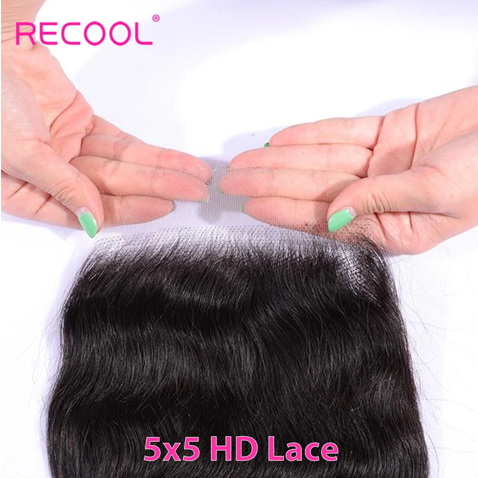 Волосы Recool 5x5 бразильские волнистые волосы швейцарские кружева 10 20 дюймов