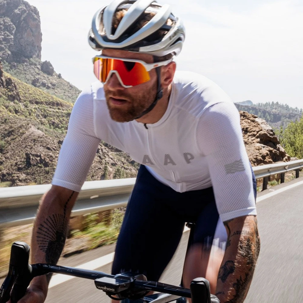 Masculina de Manga Camiseta para Ciclismo de Estrada Maap Camisa Curta Cor Sólida Respirável Mountain Bike 2022 Mtb