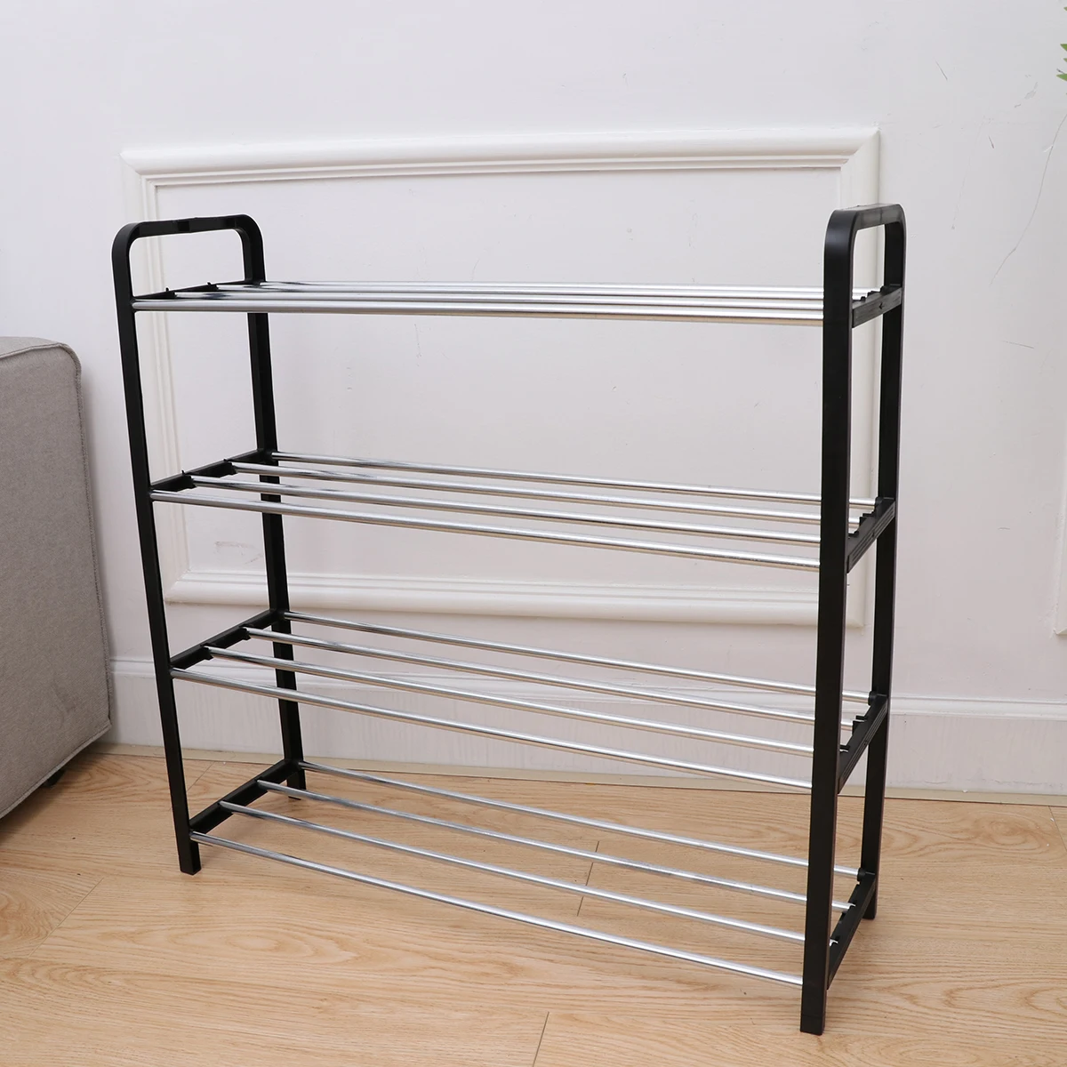 Четырехслойная Пластиковая Полка для хранения обуви съемная стальная длинная