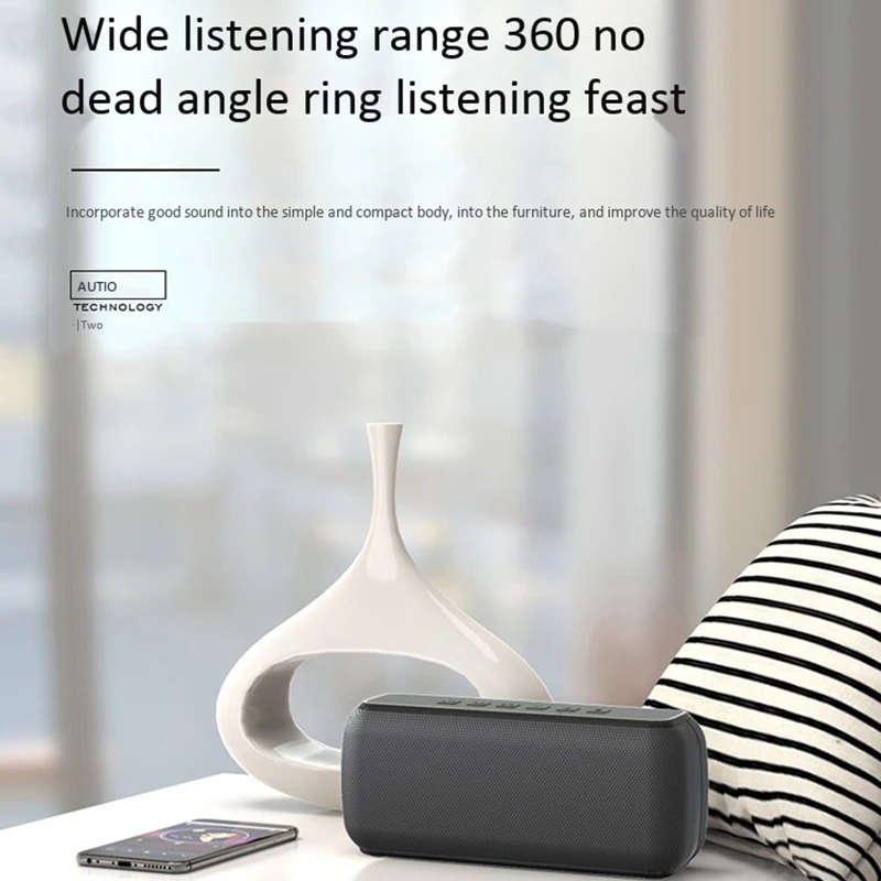 

Портативная Bluetooth-Колонка 60 Вт, водонепроницаемая Bluetooth-колонка, TWS стерео сабвуфер, поддержка TF-карты, AUX Саундбар