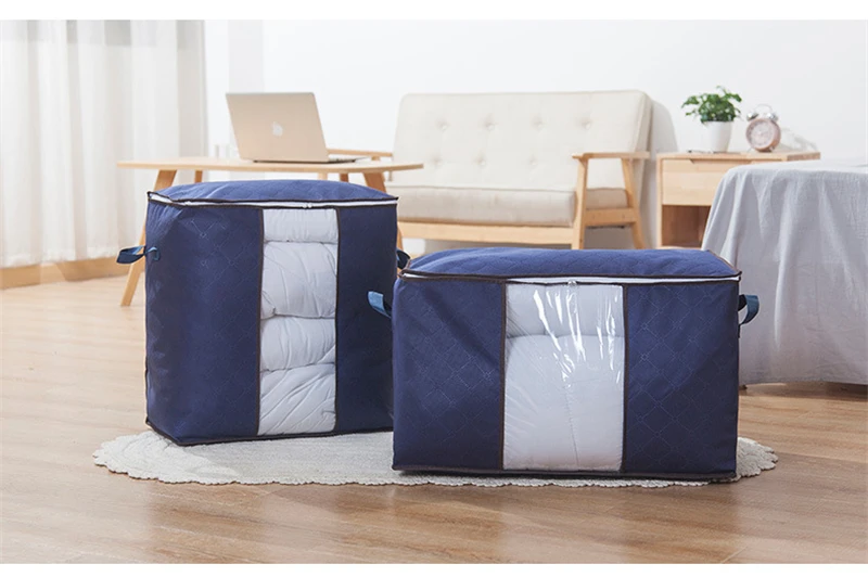 

Nonwoven cotton quilt bag Quilt storage bag Horizontal style Vertical style Clothing finishing bag Household storage