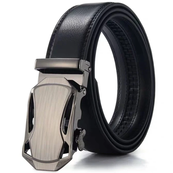 ne310 W New Men Belt Male Genuine Leather Strap Belts For Men Top Quality Automatic Buckle black Belts Cummerbunds cinturon hombre - Цвет: ne310 W