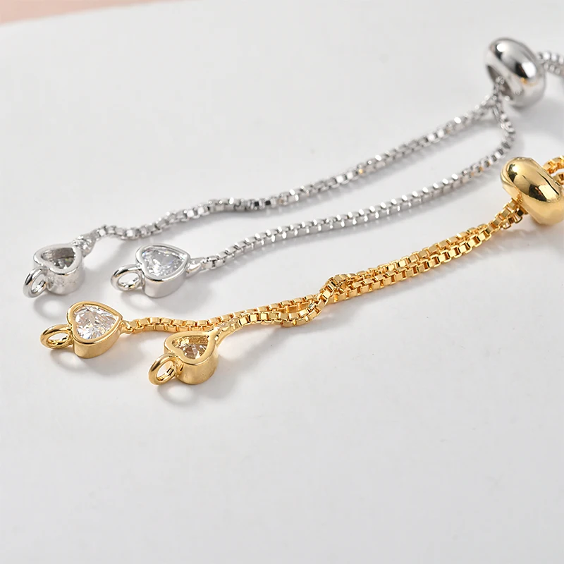 Цвет медное покрытие 18k Упаковка Золото Регулировка бусины коробка цепь любовь