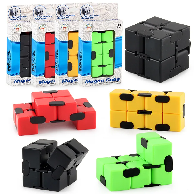

High Quality 2021 Children's Creative Office Desk Puzzle Magic Cube Upgrade Frosted Anti Stress Second-Order Infinite Cube Toy
