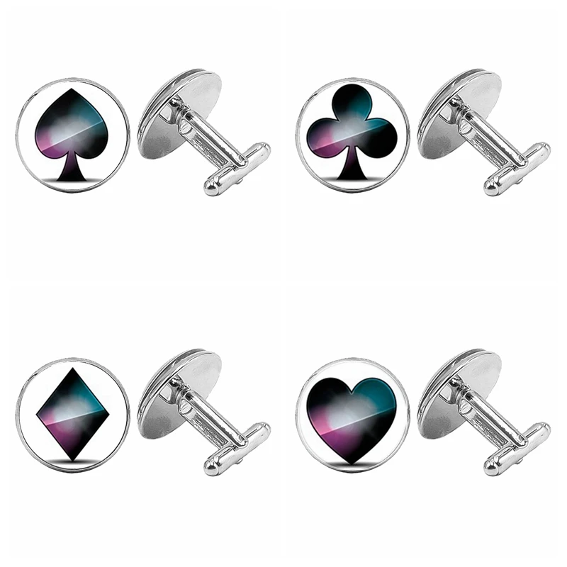 Лидер продаж! Новинка 2019 набор для игровых карт мужские запонки стеклянный