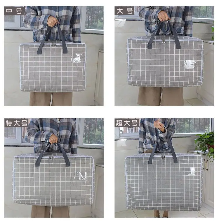 

Manufacturers Direct Selling Foreign Trade Quilt Bag Clothes Packing Bag Waterproof Storage Bag Moving Bag Cotton Linen Storage