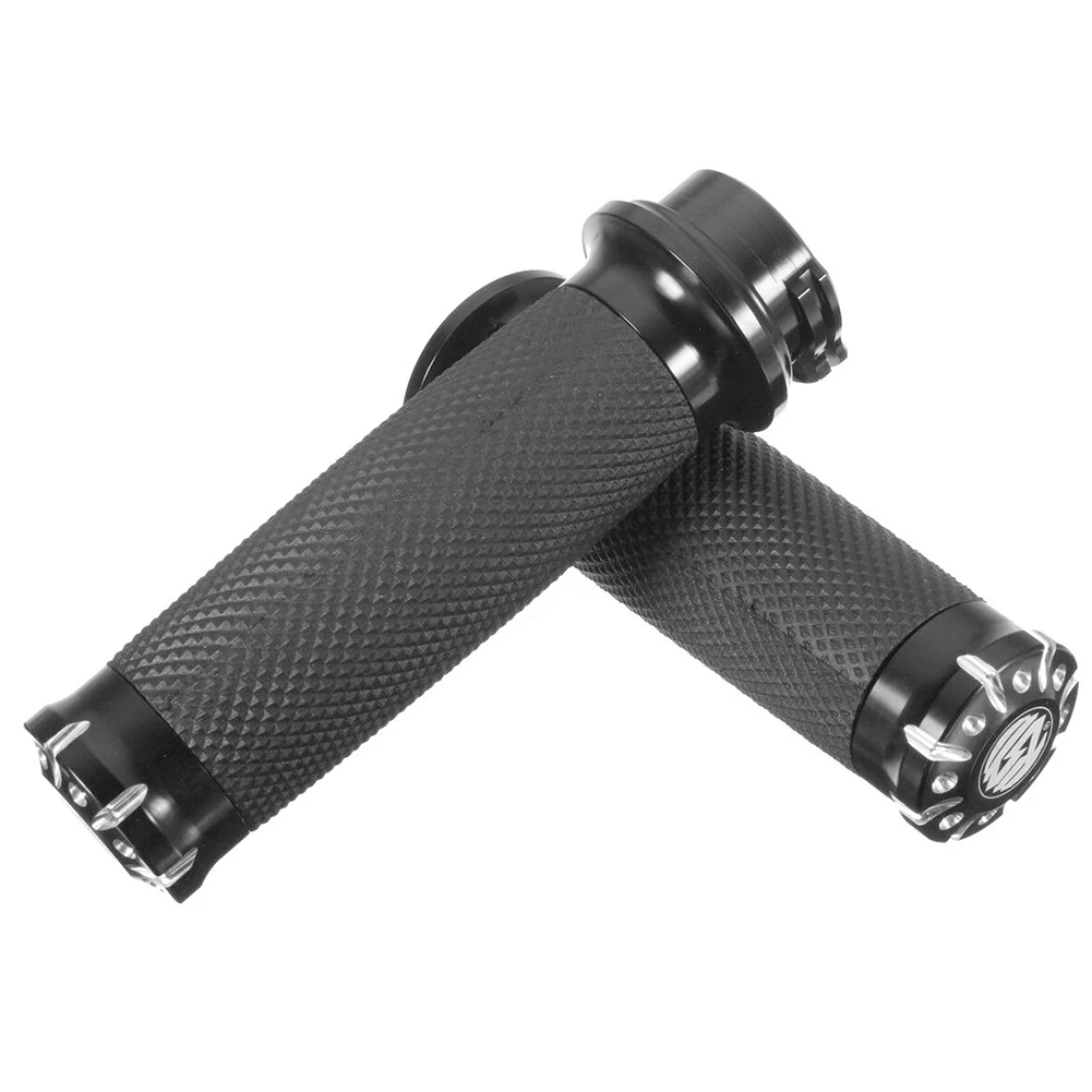 

1pair Universal Outdoor Hand Grip Aluminum 25mm CNC Easy Operation Black Durable Motorcycle Handlebar For Suzuki For Yamaha