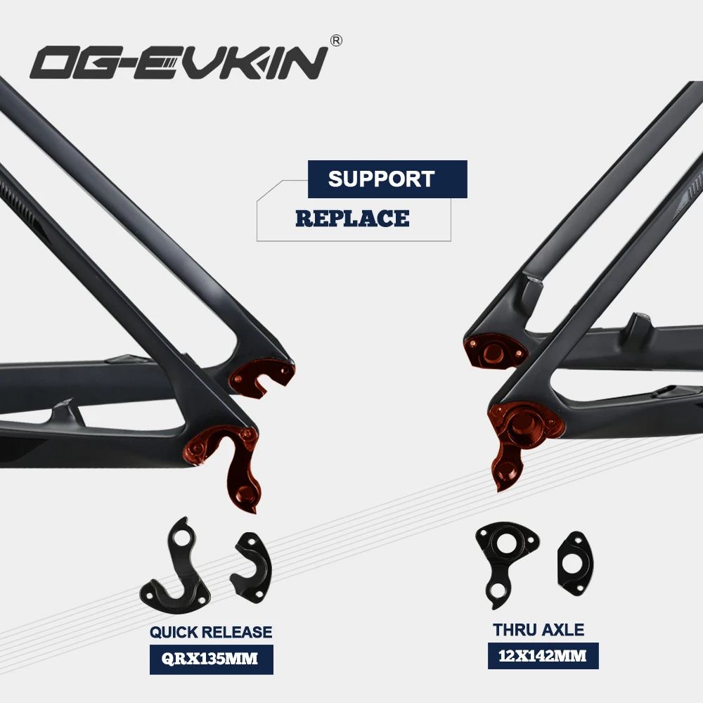 OG-EVKIN CF053 29er Carbon MTB Bicycle Frame Disc Brake 160mm BSA UD matte mtb Frameset Bike 31.6mm 135xQR 142x12 148X12 | Спорт и