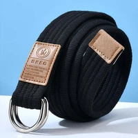 free shipping adjustable survival canvas belt hoop buckle ring combat sport military tactical belt
