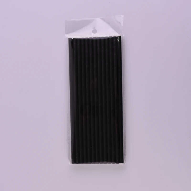 Черная Золотая бумажная соломинка для питья торта Свеча детского душа свадьбы