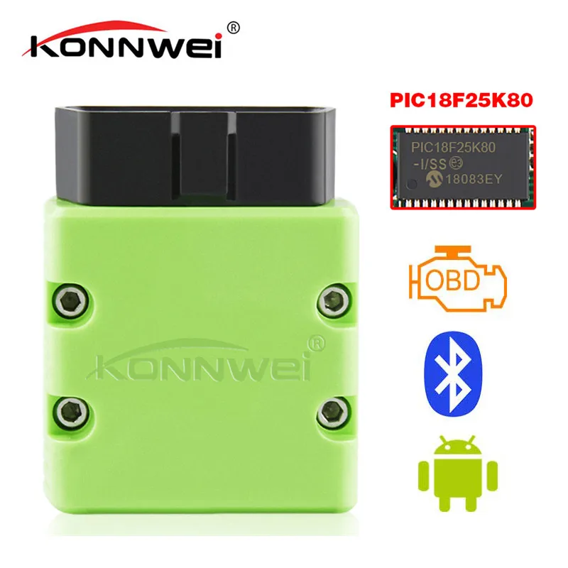 KONNWEI KW902 ELM327 Bluetooth OBD2 сканер V1.5 PIC18F25K80 автоматический диагностический инструмент