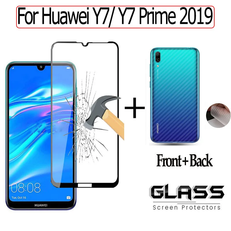 360 передняя + заднее закаленное стекло huawei y7 2019 защитное prime glass Защитное на y 7