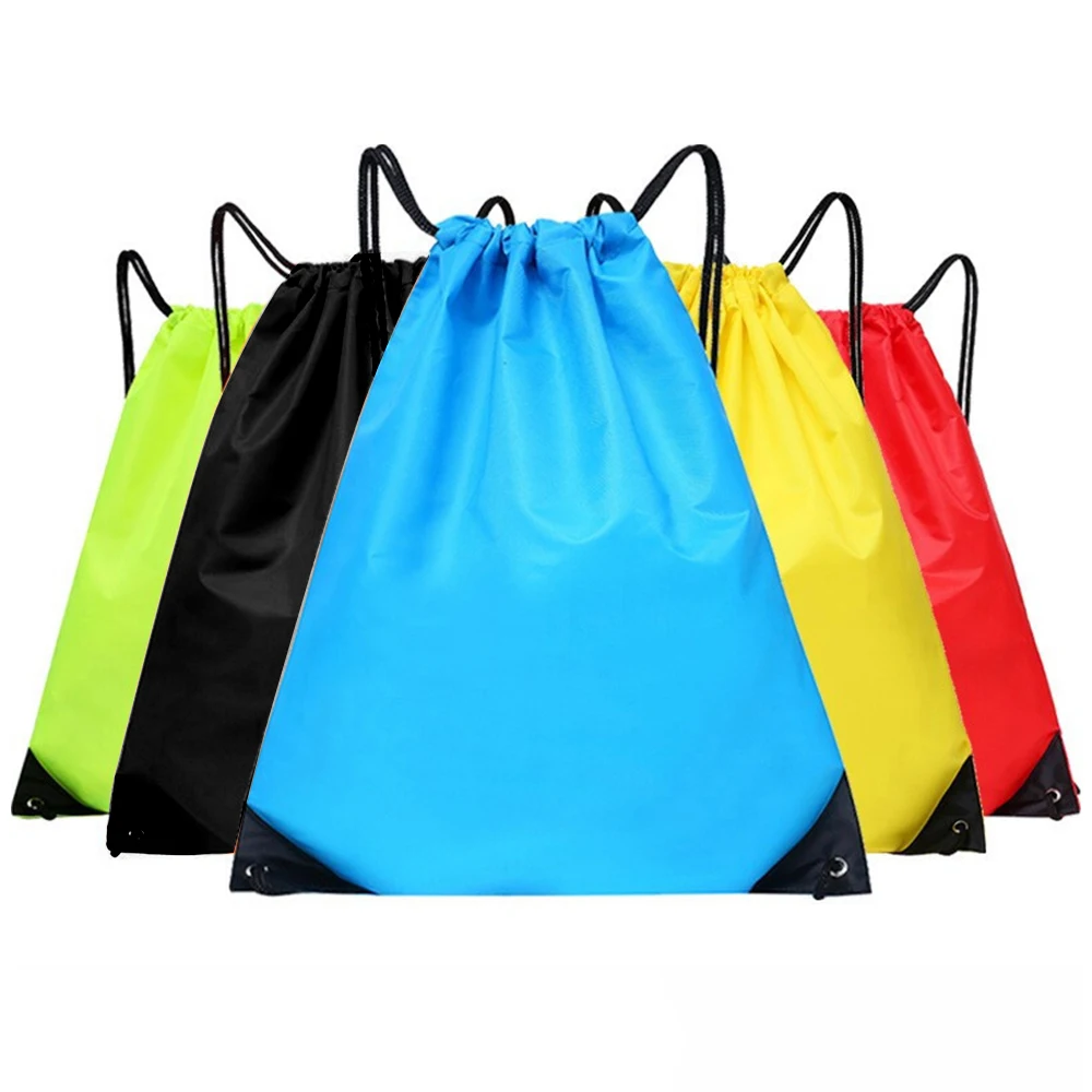 

Portable Men Women Sports Nylon Drawstring Bags Belt Riding Backpack Shoes Bag Clothes Yoga Running Fitness Bags Softback