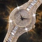 Маленькие женские часы 30 мм, противоударные водонепроницаемые Роскошные женские металлические часы, браслеты Стразы, дешевые китайские часы