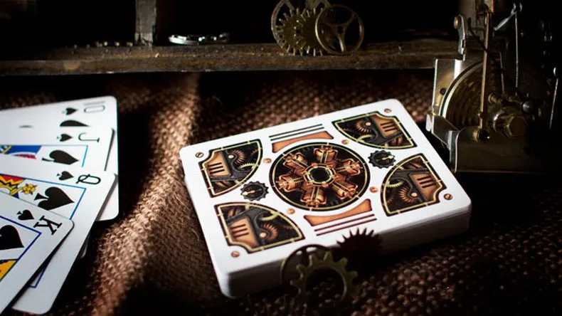 1 колода велосипедные бронзовые игральные карты в стиле стимпанк Волшебные