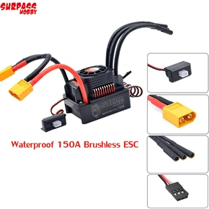 Surpass Hobby Водонепроницаемый 25A 35A 45A 60A 80A 120A 150A бесщеточный ESC Скорость контроллер XT60 разъем для 18 110 112 RC автомобиль игрушки