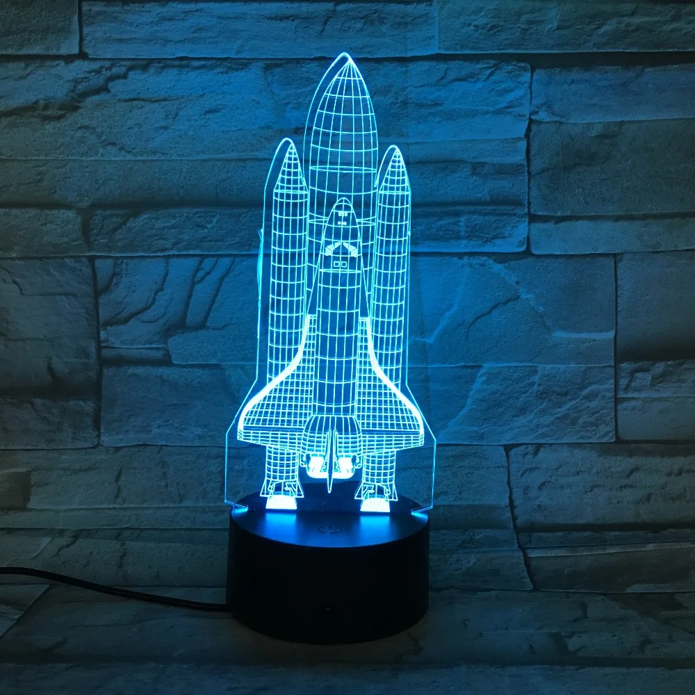 VCity астронавт ракета 3D USB светодиодный ночник Иллюзия голограммы Оригинальная лампа подарок для детей друзей дома спальня спальный Декор