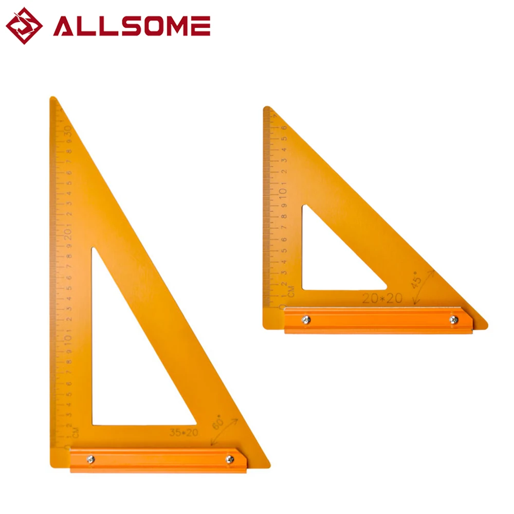 Метрическая треугольная измерительная линейка, прямоугольная режущая пластина, транспортир из композитного материала, высокопрочный деревообрабатывающий инструмент, 20/30/35 см