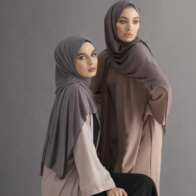 

Modal Cotton Jersey Fashion Hijab Scarf Long Muslim Shawl Plain Soft Turban Tie Head Wraps For Women Africa Headband 170x60cm