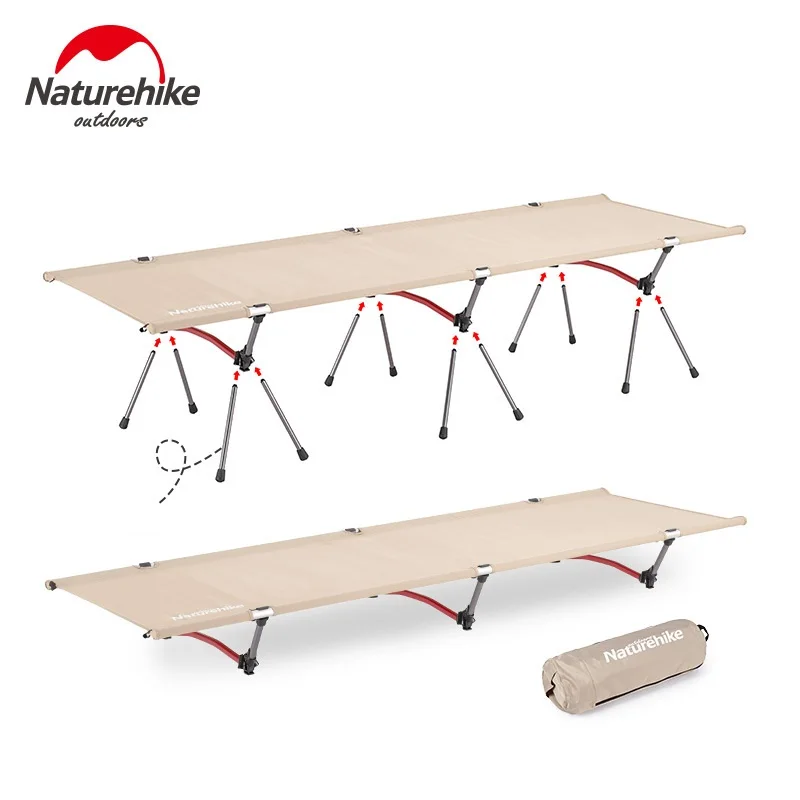 Naturehike Новый Сверхлегкий складной кемпинг кроватка Высокая Низкая обоих