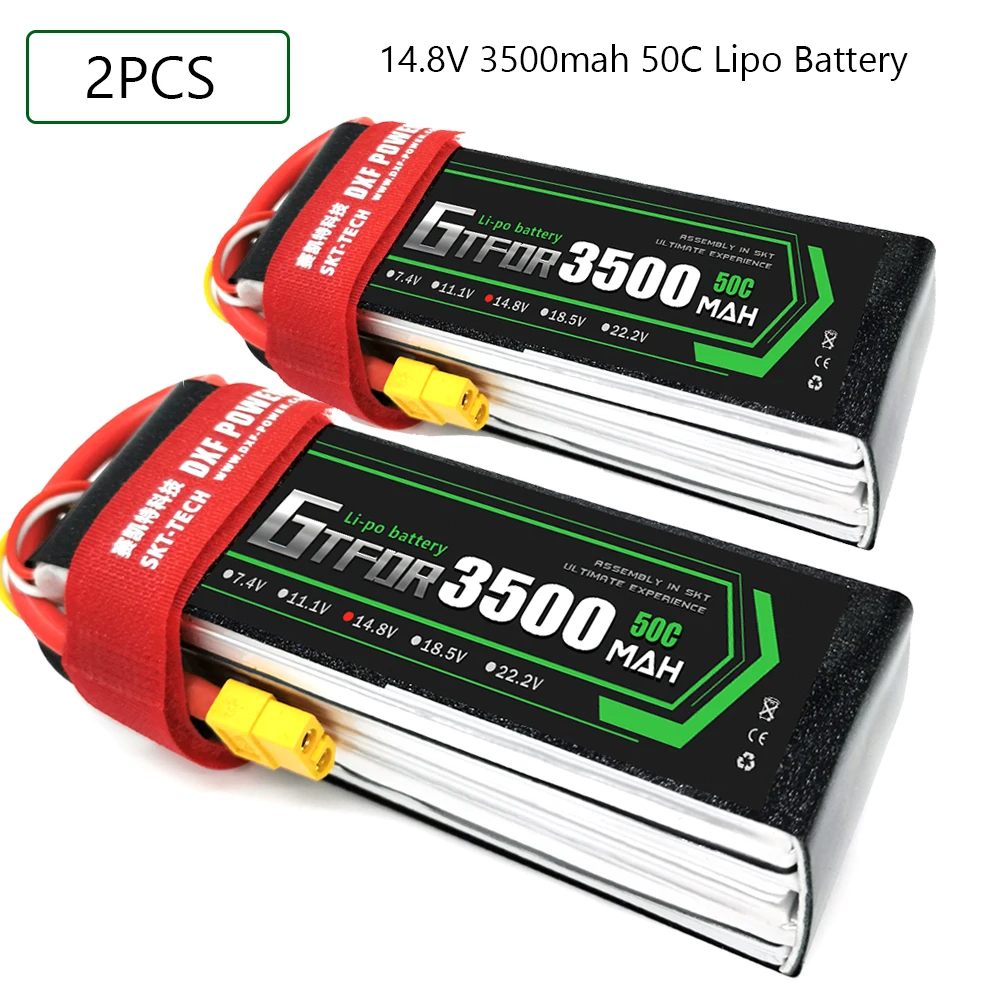 GTFDR 3500mAh 14 8 V 50C 100C Lipo батарея 4S XT60/DEANS/XT90/EC5 для AKKU Drone FPV Truck four axi Helicopter RC Car Airplane|Детали
