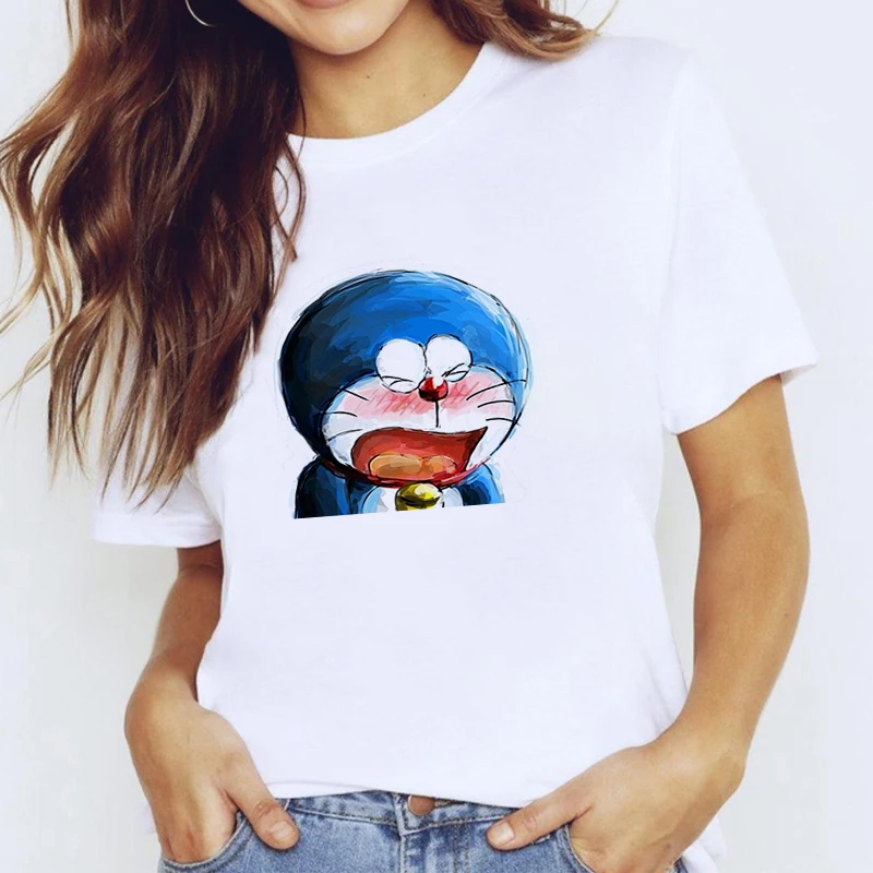 

Cartoon Anime T-shirts Women's T-shirt 2021 Women-clothing Woman Summer Short Sleeve With Sleeves Short-sleeve Tops Graphic Cute