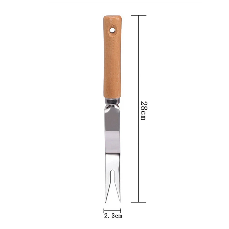 Садовая вилка из нержавеющей стали для свадьбы деревянная ручка обрезки ручной