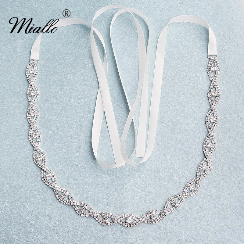 

Miallo 2019 Newest Austrian Crystal Wedding Belts & Sashes for Dress Jewelry Accessories Bridal Sash for Women