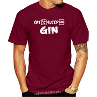 eat sleep gin t shirt funny gift present