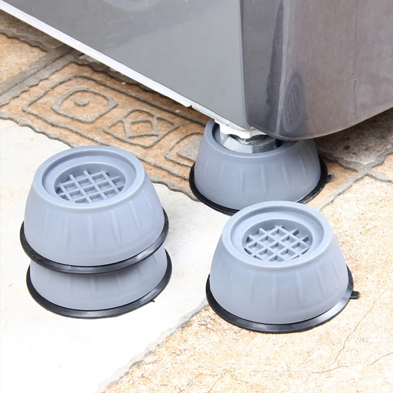 

4pcs Rubber Anti-Vibration Washing Machine Feet Pad Table Furniture Anti-slip Noise-reducing Dryer Refrigerator Base Fixed Mat